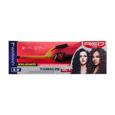 RED by Kiss Ceramic Tourmaline Curling Iron – 3/8